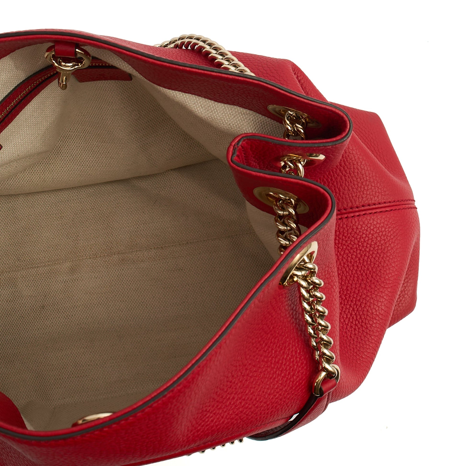 Gucci Tote Soho Hobo in Red, Leather — Alternate View 17