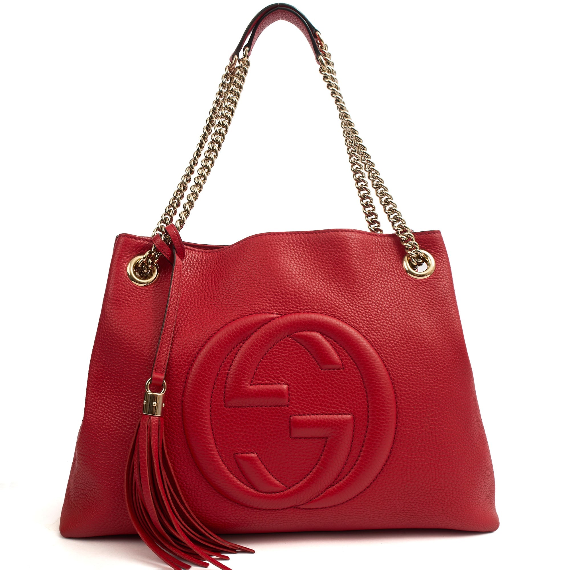 Gucci Tote Soho Hobo in Red, Leather — Alternate View 7