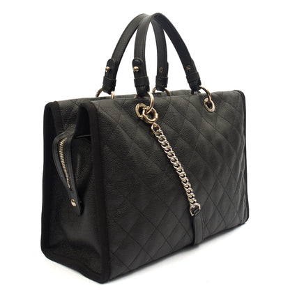 Chanel Tote Shopper Tote in Black, Caviar Leather — Alternate View 9