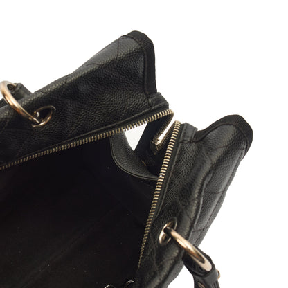 Chanel Tote Shopper Tote in Black, Caviar Leather — Alternate View 7