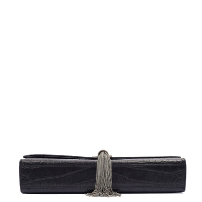 Saint Laurent Cross Body Kate Small Tassel in Black, Exotic Effect Leather — Alternate View 10