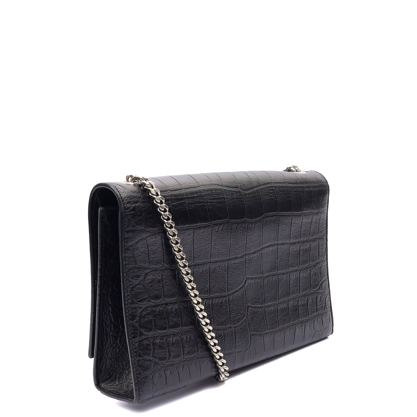 Saint Laurent Cross Body Kate Small Tassel in Black, Exotic Effect Leather — Alternate View 14