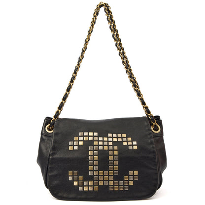 Chanel Shoulder Bag 3 Accordion Flap Bag in Black, Leather — Alternate View 13