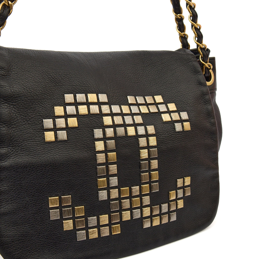 Chanel Shoulder Bag 3 Accordion Flap Bag in Black, Leather — Alternate View 8