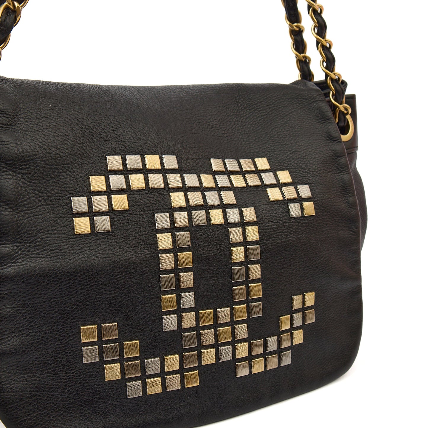 Chanel Shoulder Bag 3 Accordion Flap Bag in Black, Leather — Alternate View 8