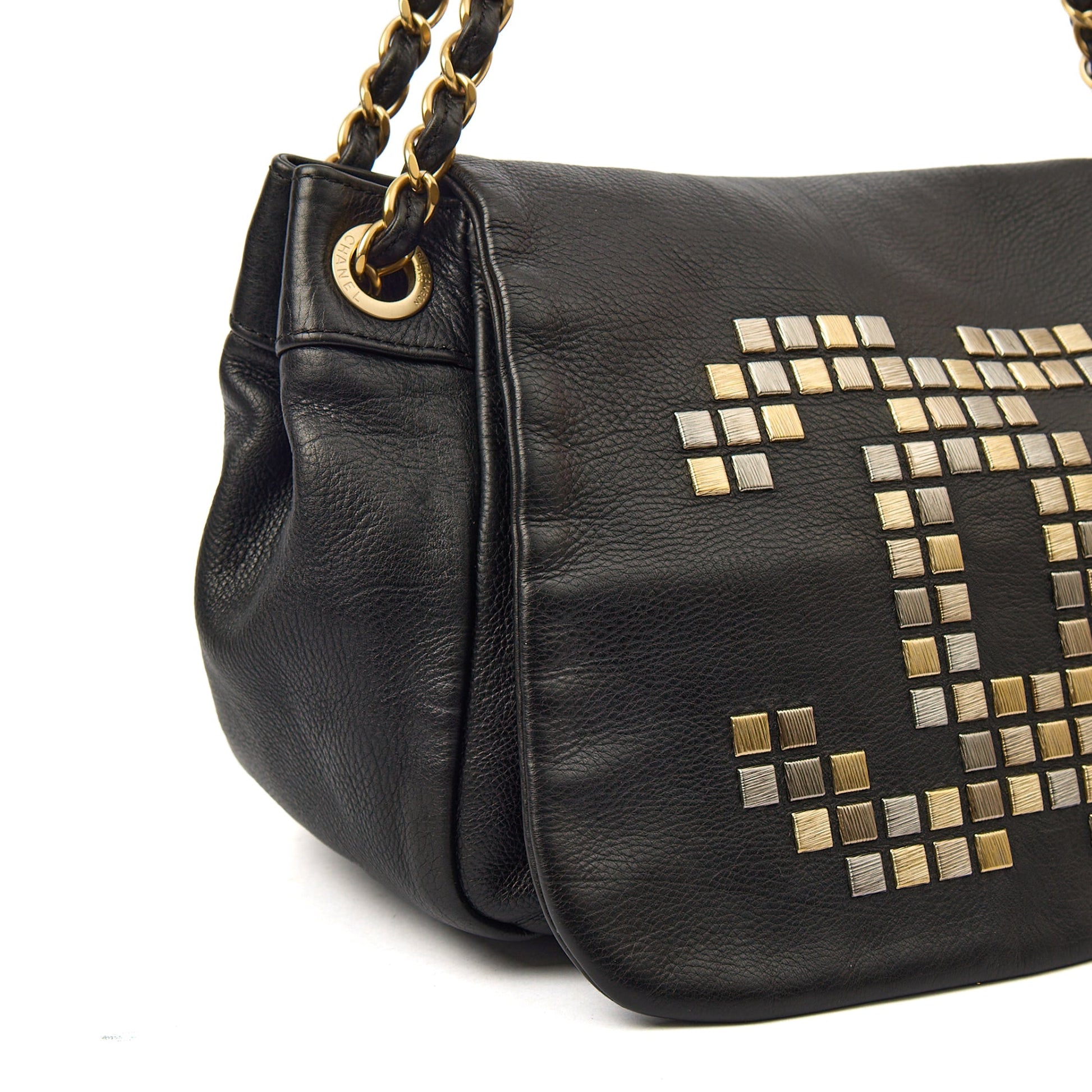 Chanel Shoulder Bag 3 Accordion Flap Bag in Black, Leather — Alternate View 17