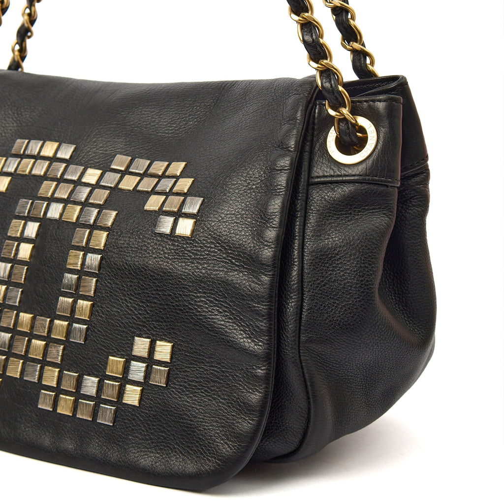 Chanel Shoulder Bag 3 Accordion Flap Bag in Black, Leather — Alternate View 19