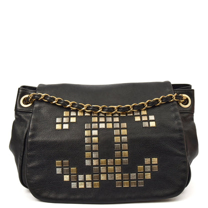 Chanel Shoulder Bag 3 Accordion Flap Bag in Black, Leather — Alternate View 12
