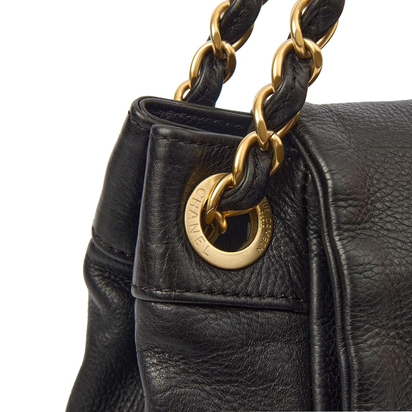 Chanel Shoulder Bag 3 Accordion Flap Bag in Black, Leather — Alternate View 10