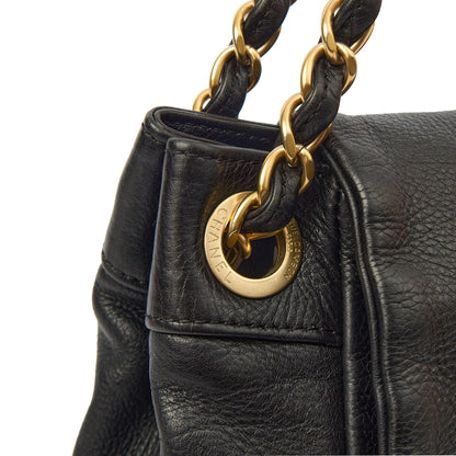 Chanel Shoulder Bag 3 Accordion Flap Bag in Black, Leather — Alternate View 10