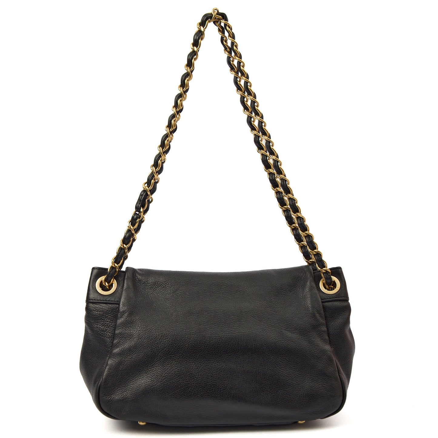 Chanel Shoulder Bag 3 Accordion Flap Bag in Black, Leather — Detail View