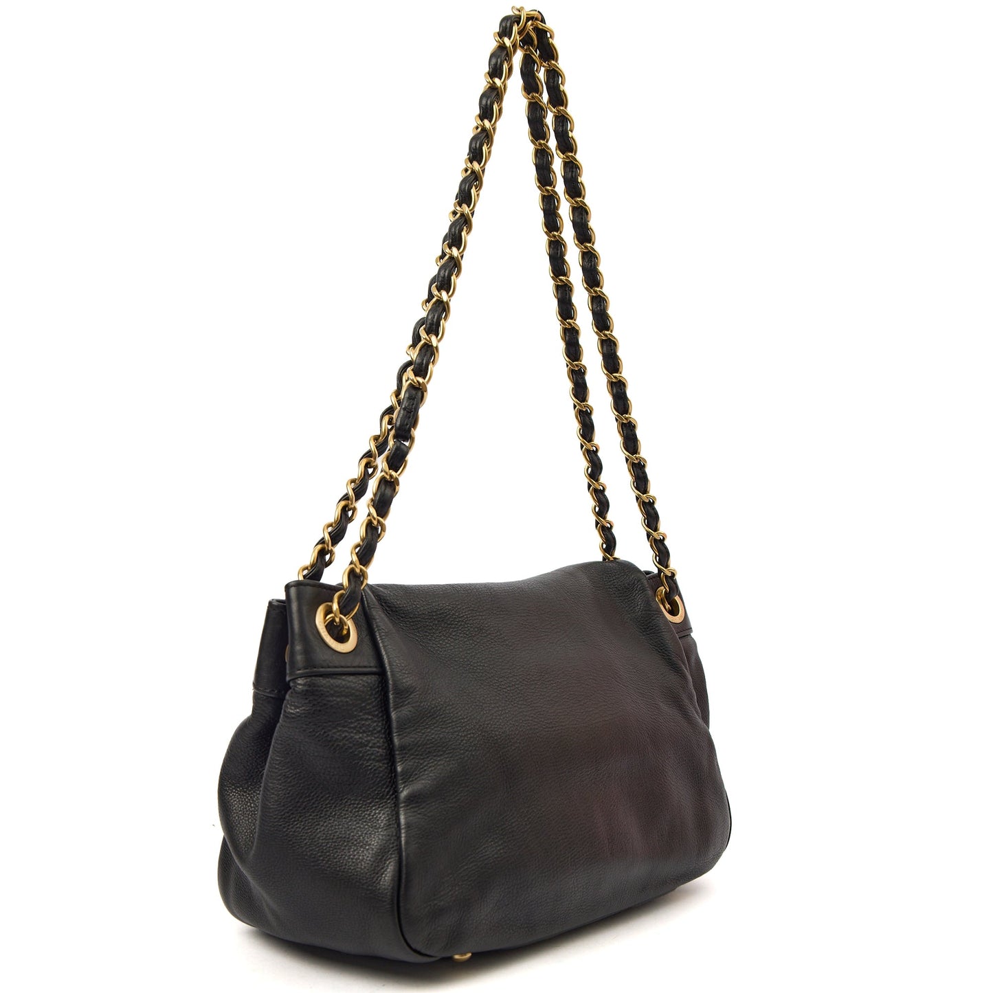 Chanel Shoulder Bag 3 Accordion Flap Bag in Black, Leather — Alternate View 14