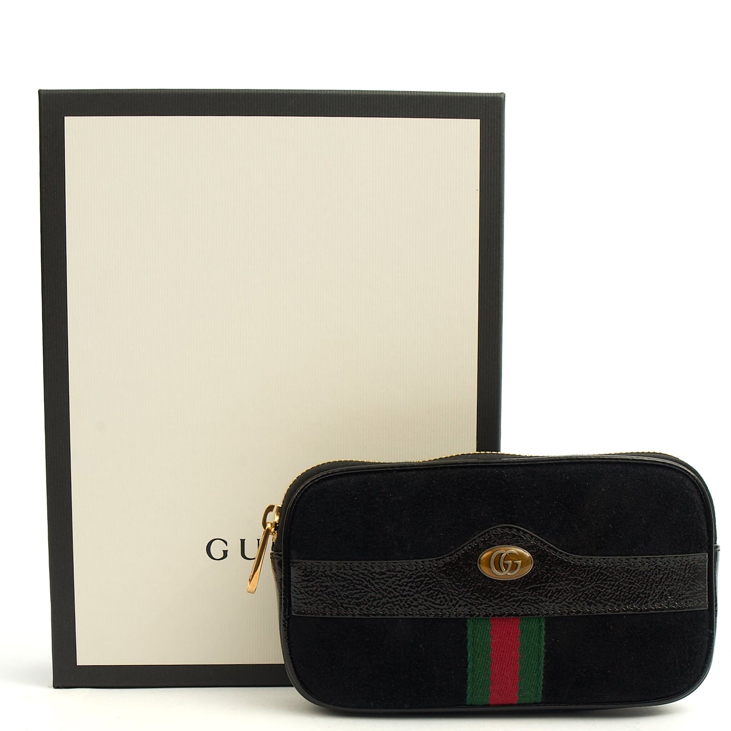 Gucci Clutch Clutch in Black, Suede — Lifestyle View