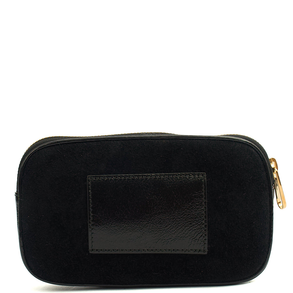 Gucci Clutch Clutch in Black, Suede — Back View