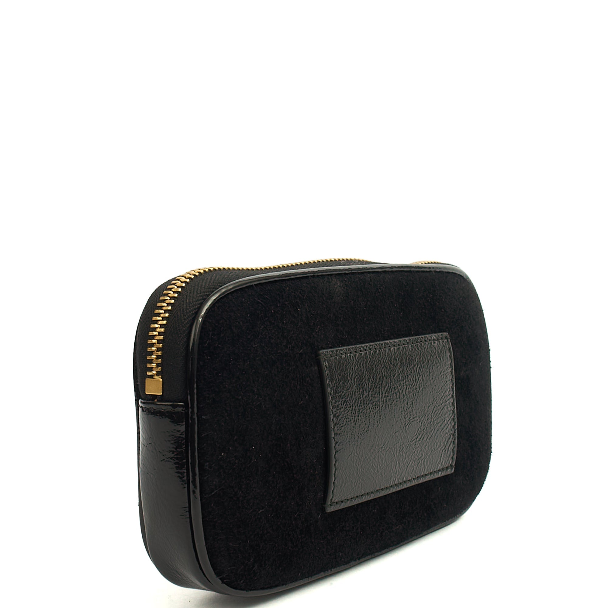Gucci Clutch Clutch in Black, Suede — Side View