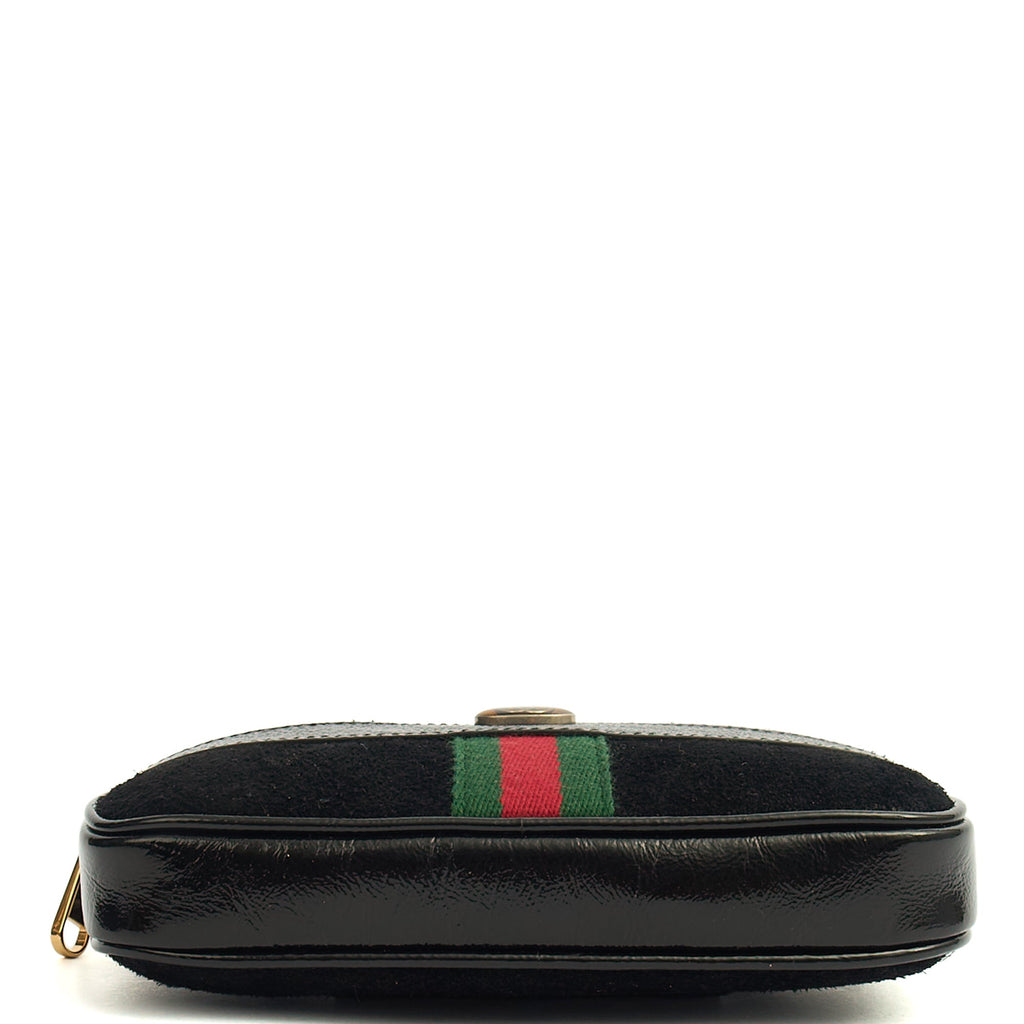 Gucci Clutch Clutch in Black, Suede — Top View