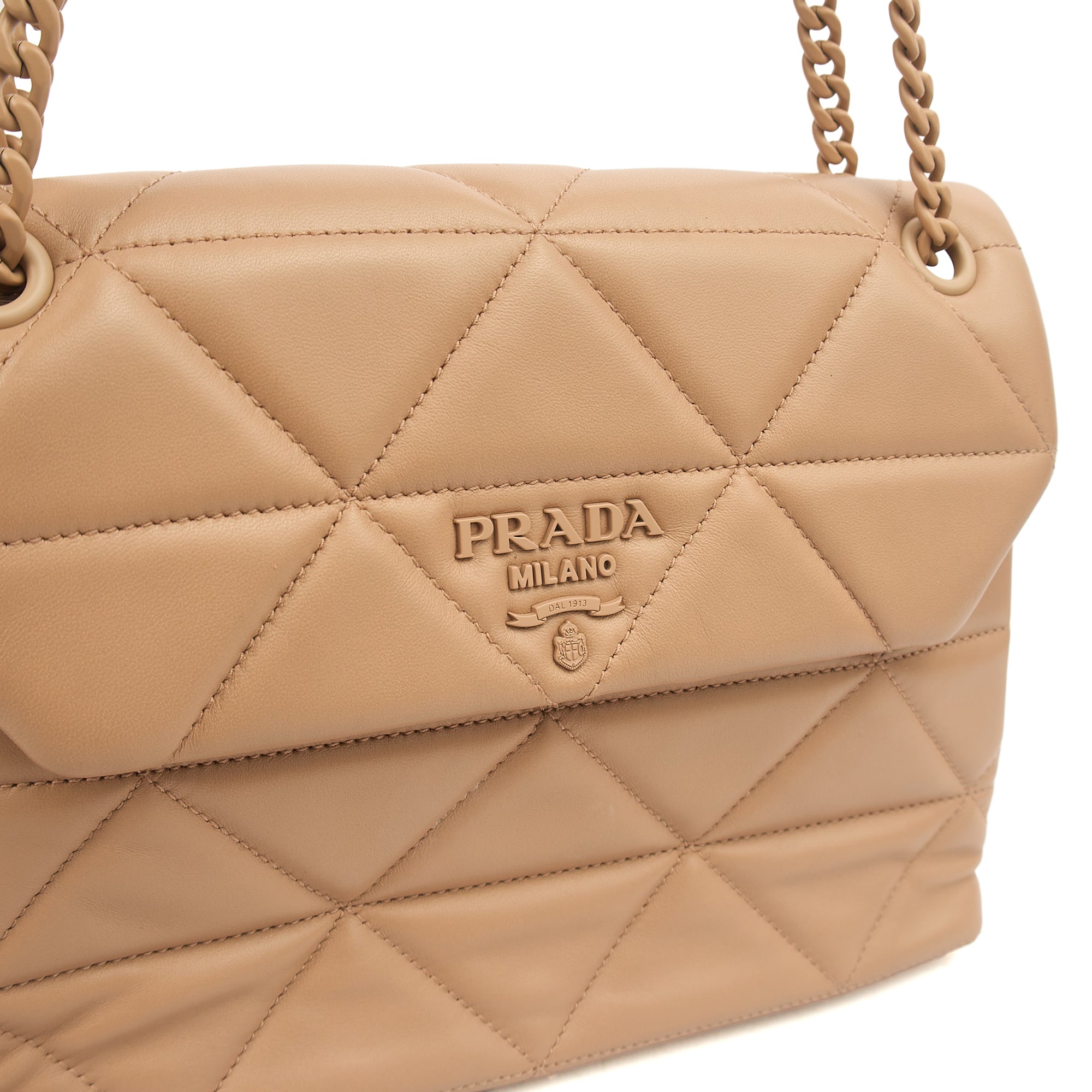 Prada Shoulder Bag Spectrum Zip Shoulder Bag in Brown, Leather — Lifestyle View