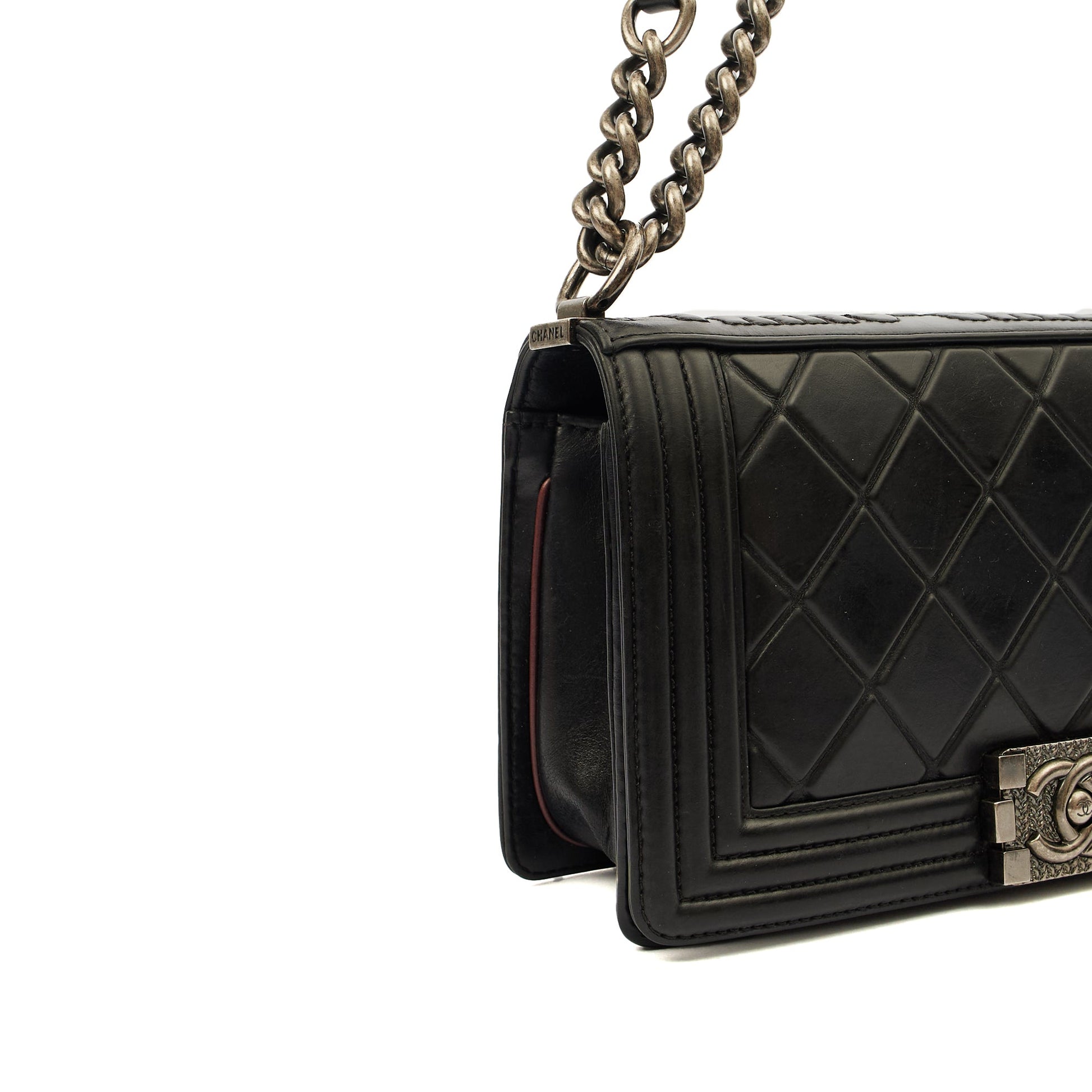 Chanel Boy - Medium in Black, Calfskin Leather — Alternate View 8