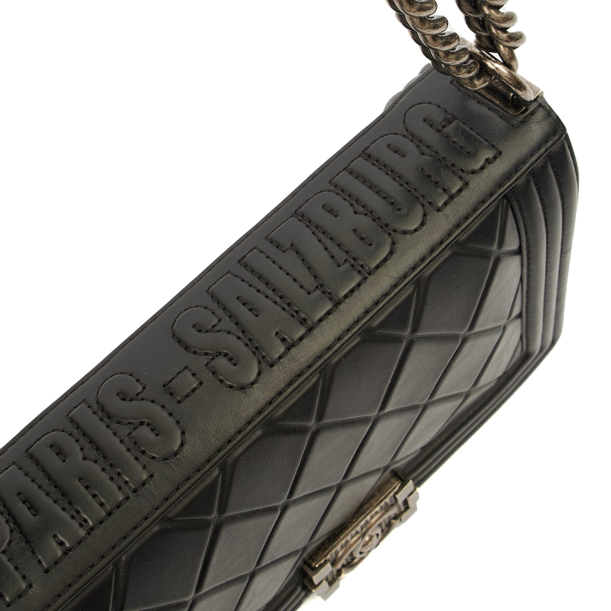 Chanel Boy - Medium in Black, Calfskin Leather — Alternate View 9