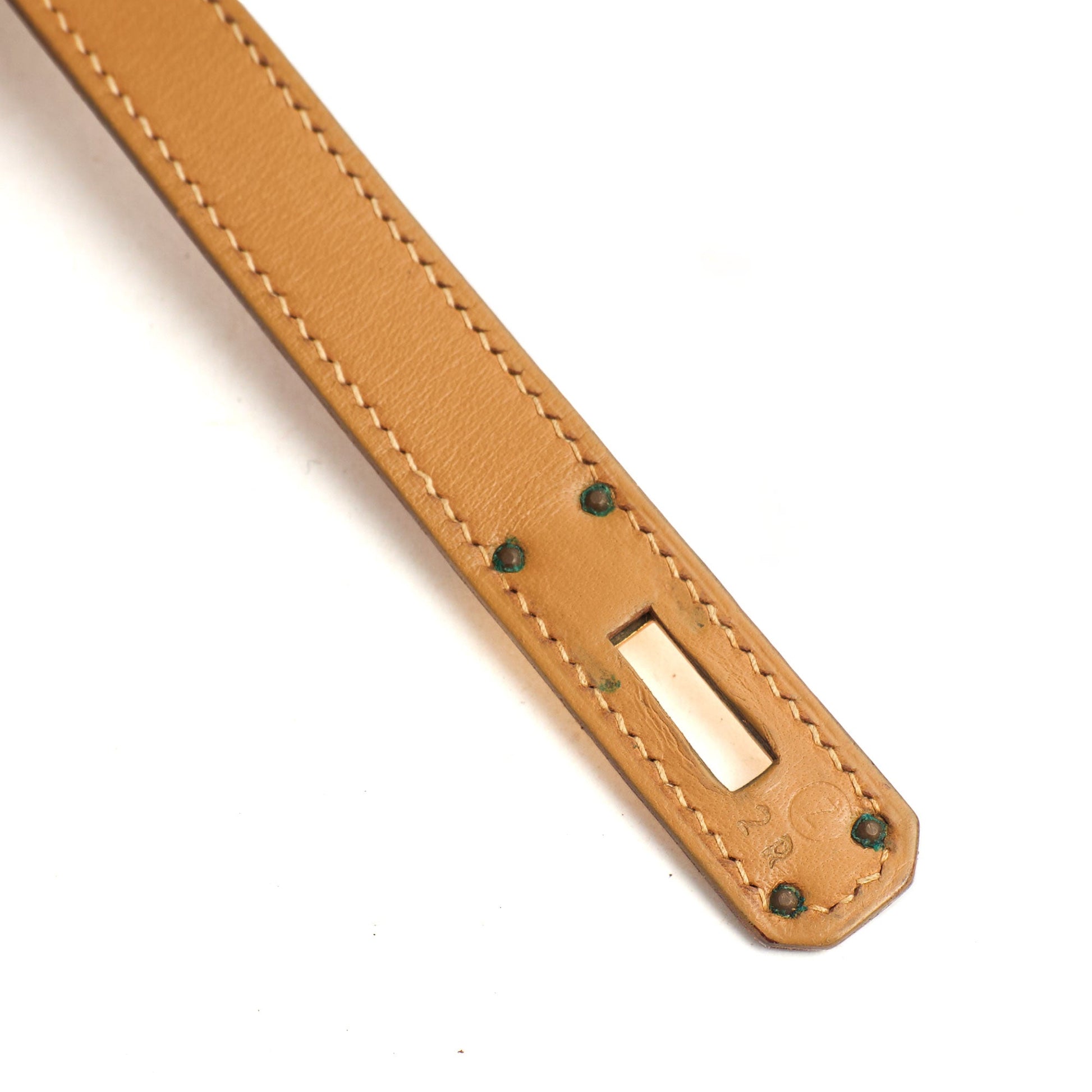 Hermes Kelly 32 in Blue Denim With Vache Naturelle Leather, Gold Hardware — Alternate View 8