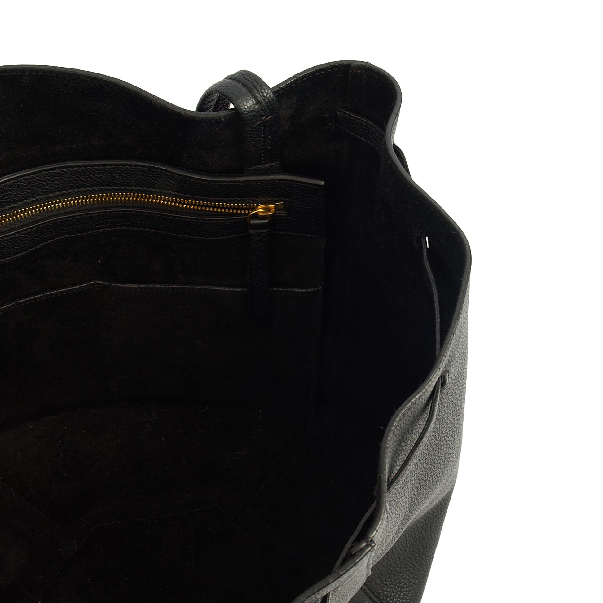 Celine Tote Cabas Phantom - Medium in Black, Leather — Detail View