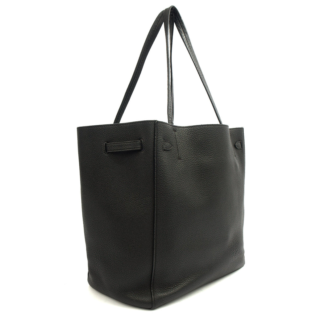 Celine Tote Cabas Phantom - Medium in Black, Leather — Side View