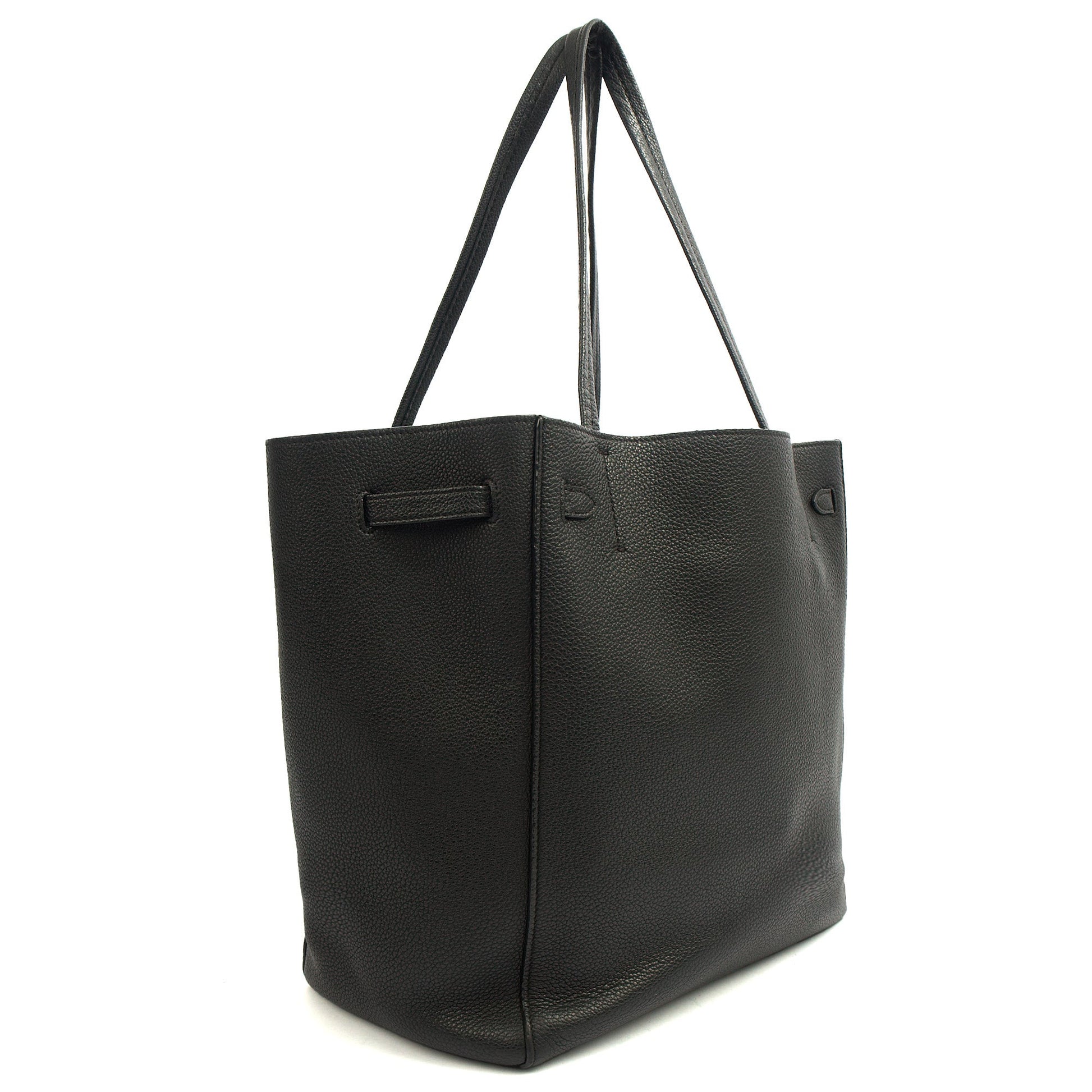 Celine Tote Cabas Phantom - Medium in Black, Leather — Side View