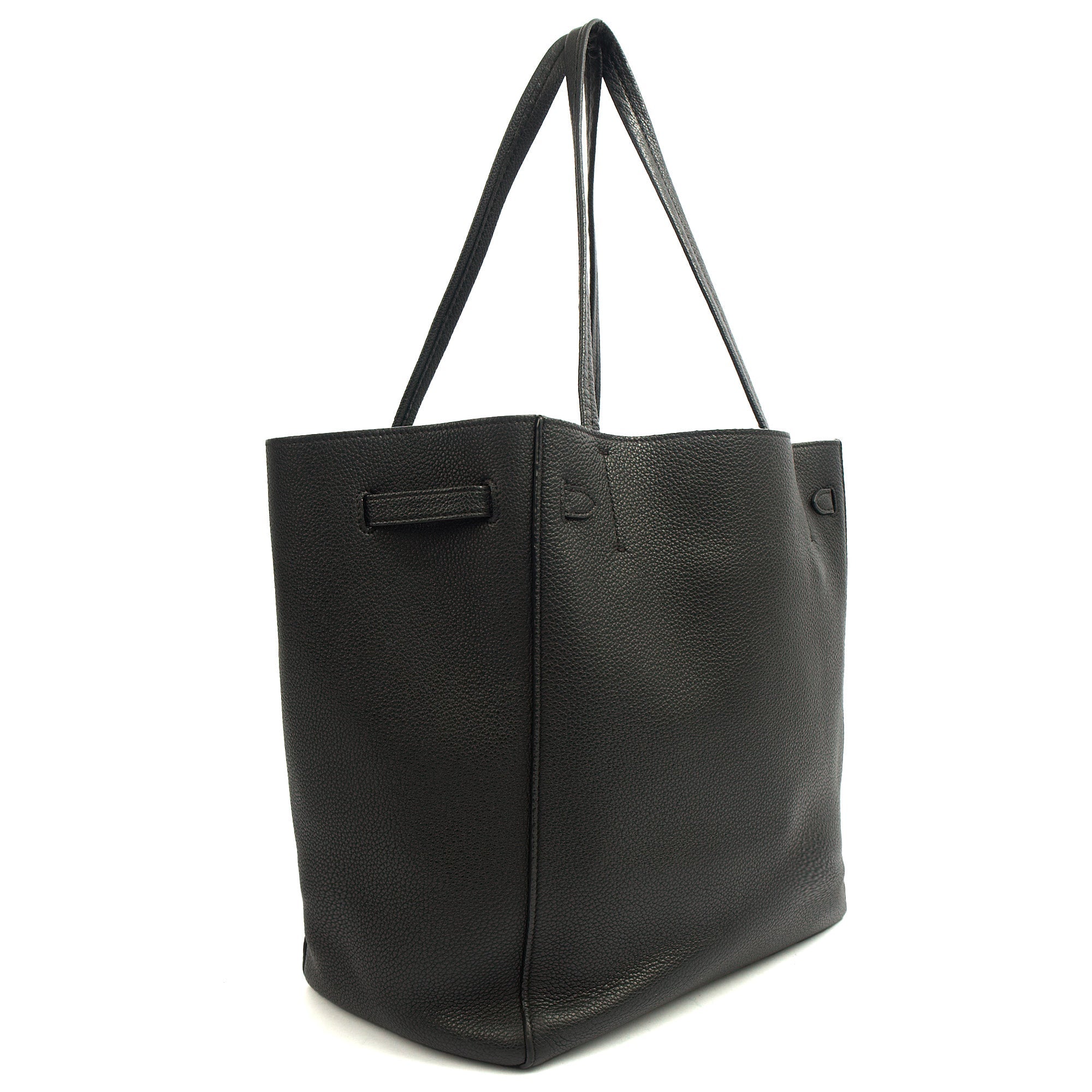 Celine Tote Cabas Phantom - Medium in Black, Leather — Side View