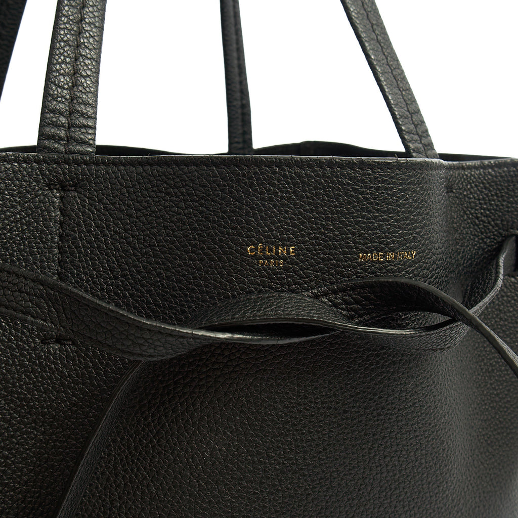 Celine Tote Cabas Phantom - Medium in Black, Leather — Lifestyle View