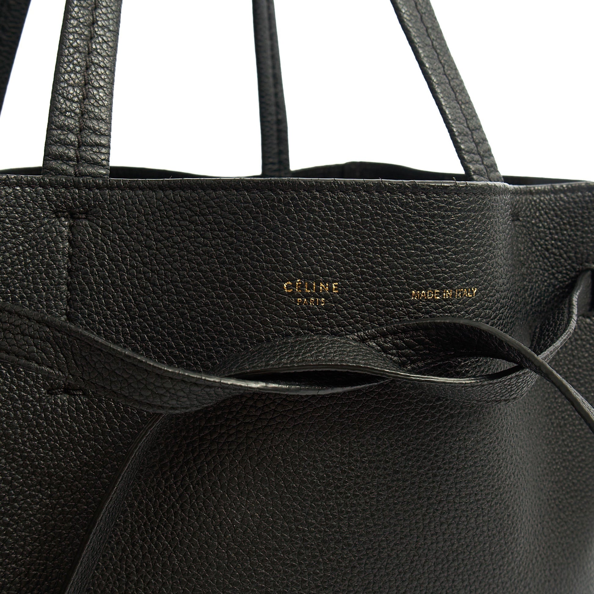 Celine Tote Cabas Phantom - Medium in Black, Leather — Lifestyle View