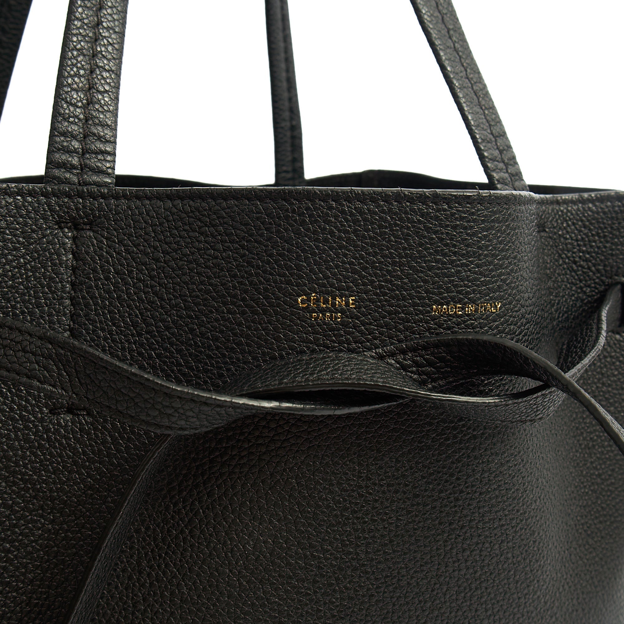 Celine Tote Cabas Phantom - Medium in Black, Leather — Lifestyle View