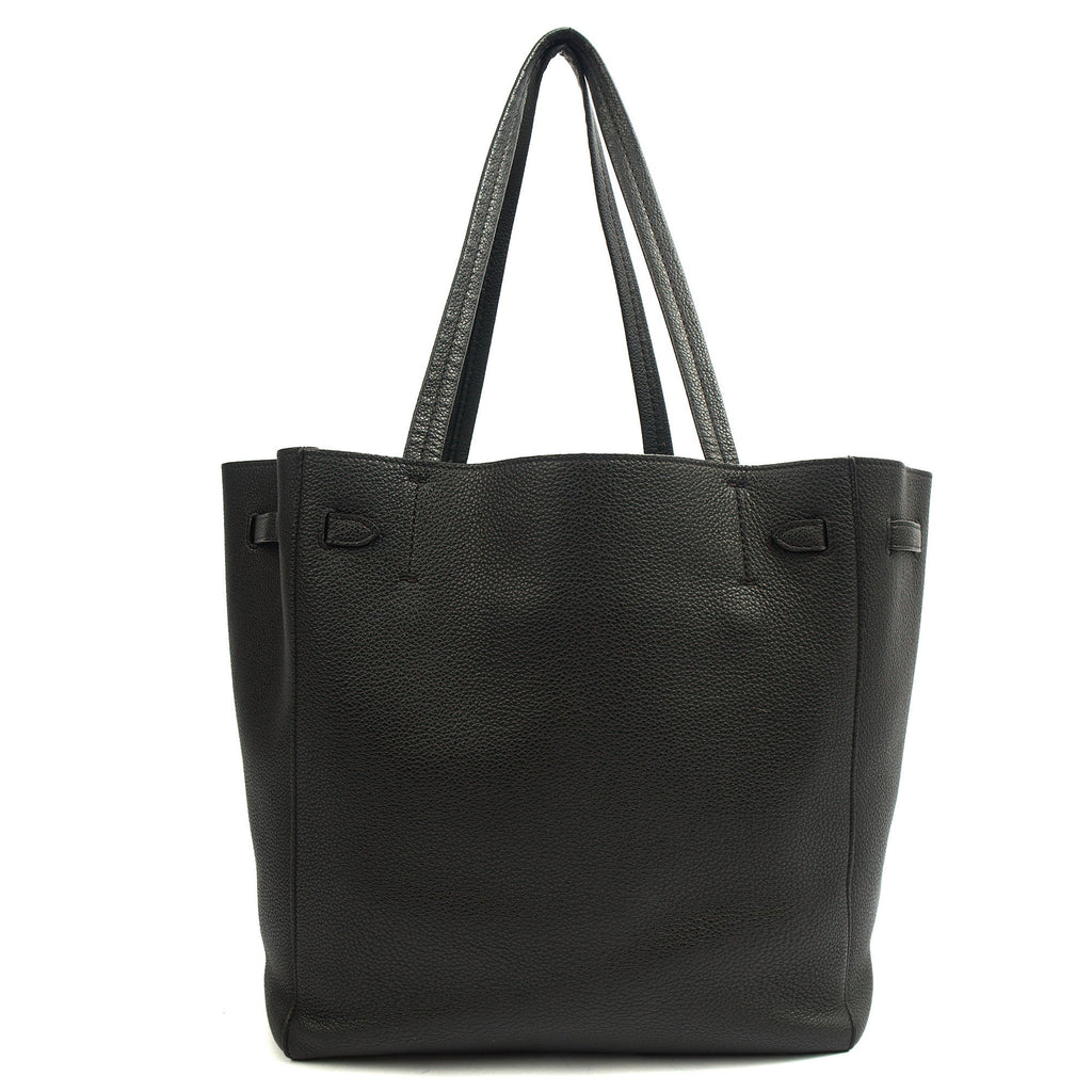 Celine Tote Cabas Phantom - Medium in Black, Leather — Back View