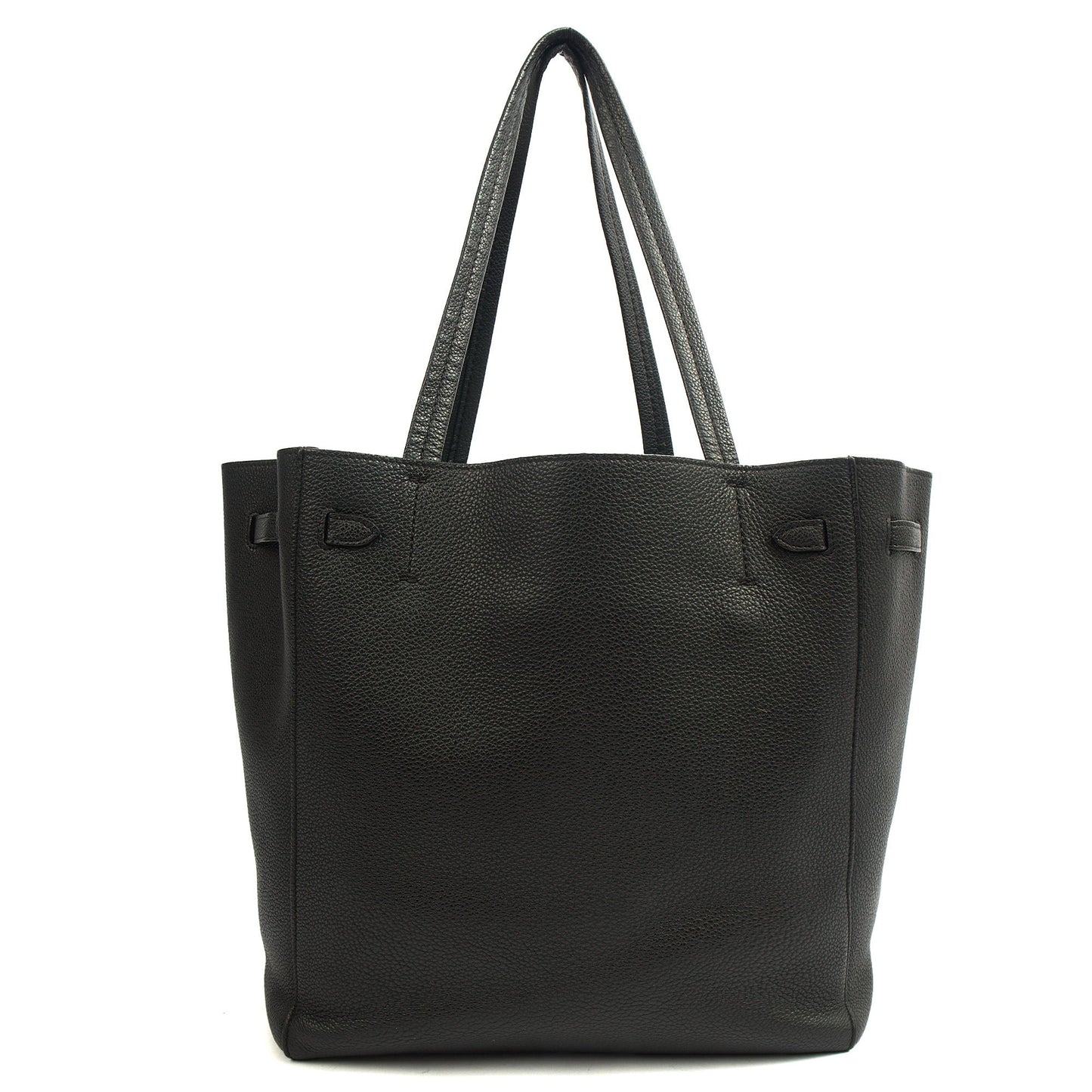 Celine Tote Cabas Phantom - Medium in Black, Leather — Back View