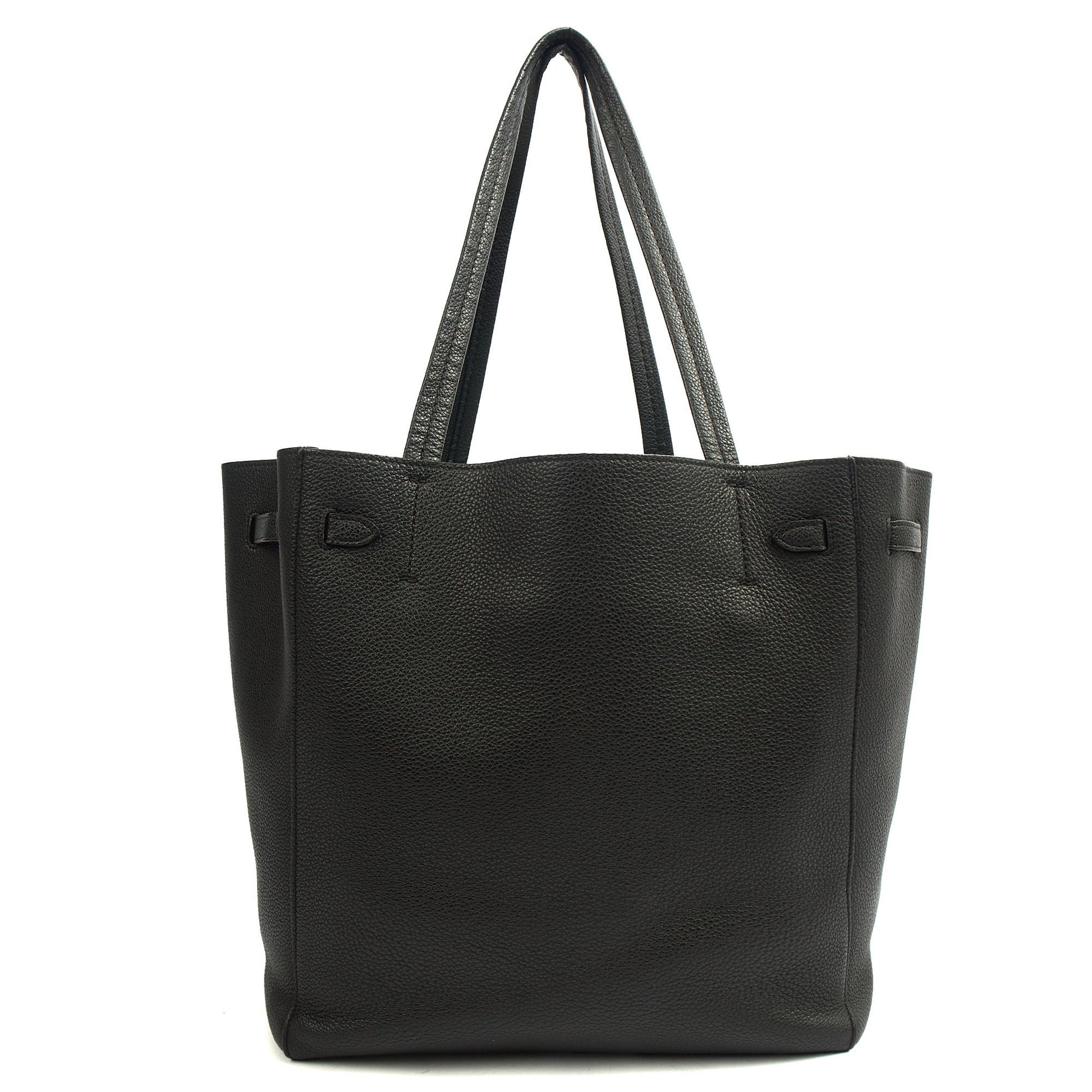 Celine Tote Cabas Phantom - Medium in Black, Leather — Back View