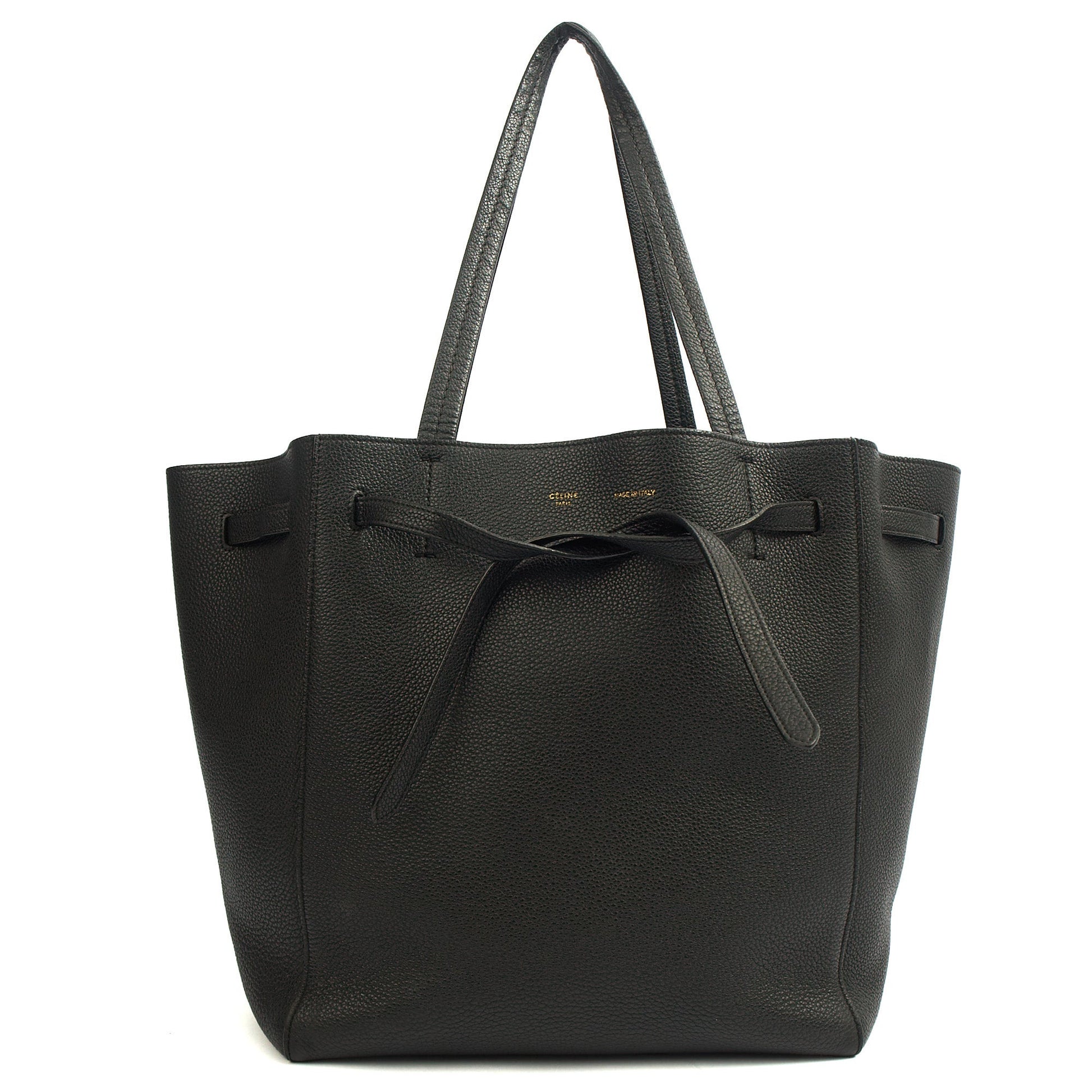 Celine Tote Cabas Phantom - Medium in Black, Leather — Front View