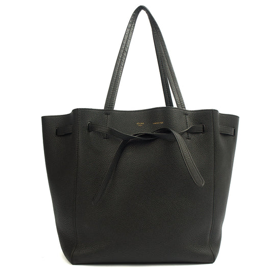 Celine Tote Cabas Phantom - Medium in Black, Leather — Front View