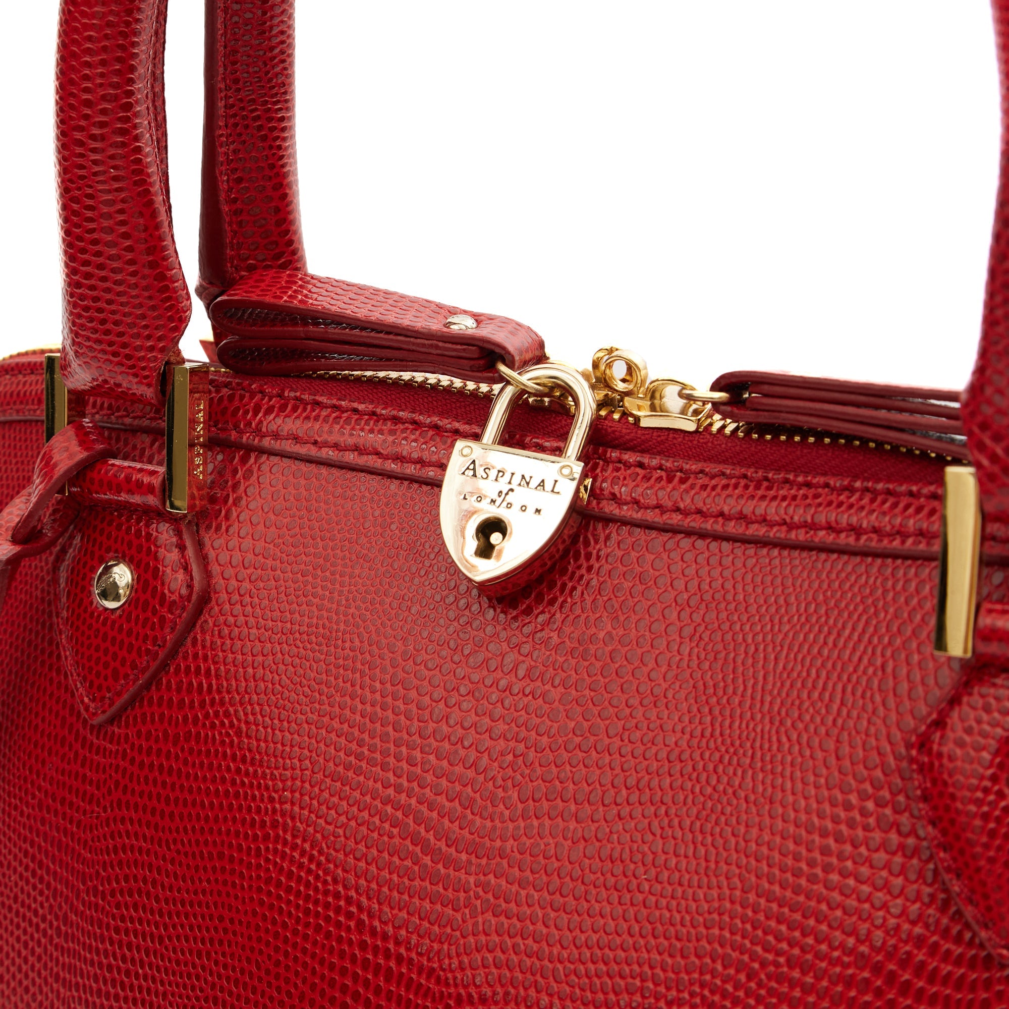 Aspinal of London Tote Hepburn Bag in Red, Leather — Lifestyle View