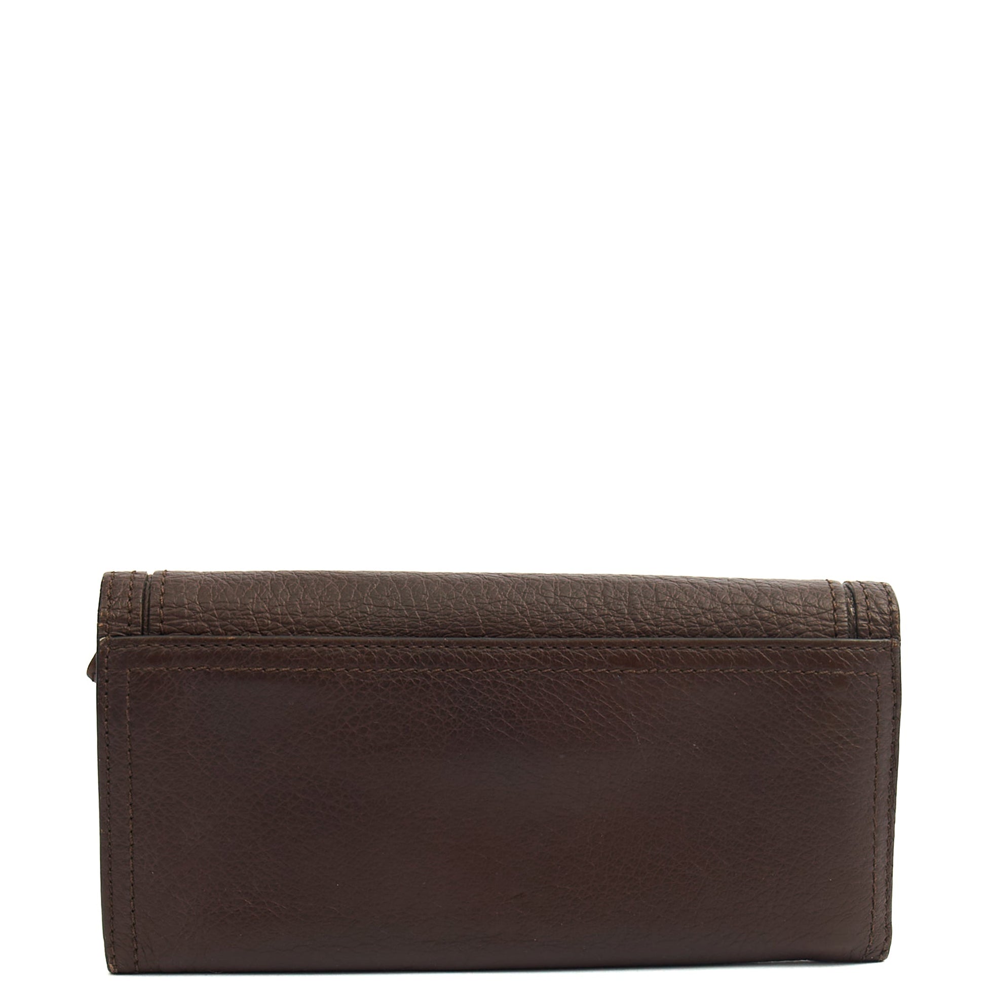 Celine Wallet Wallet in Brown, Box Calfskin — Back View