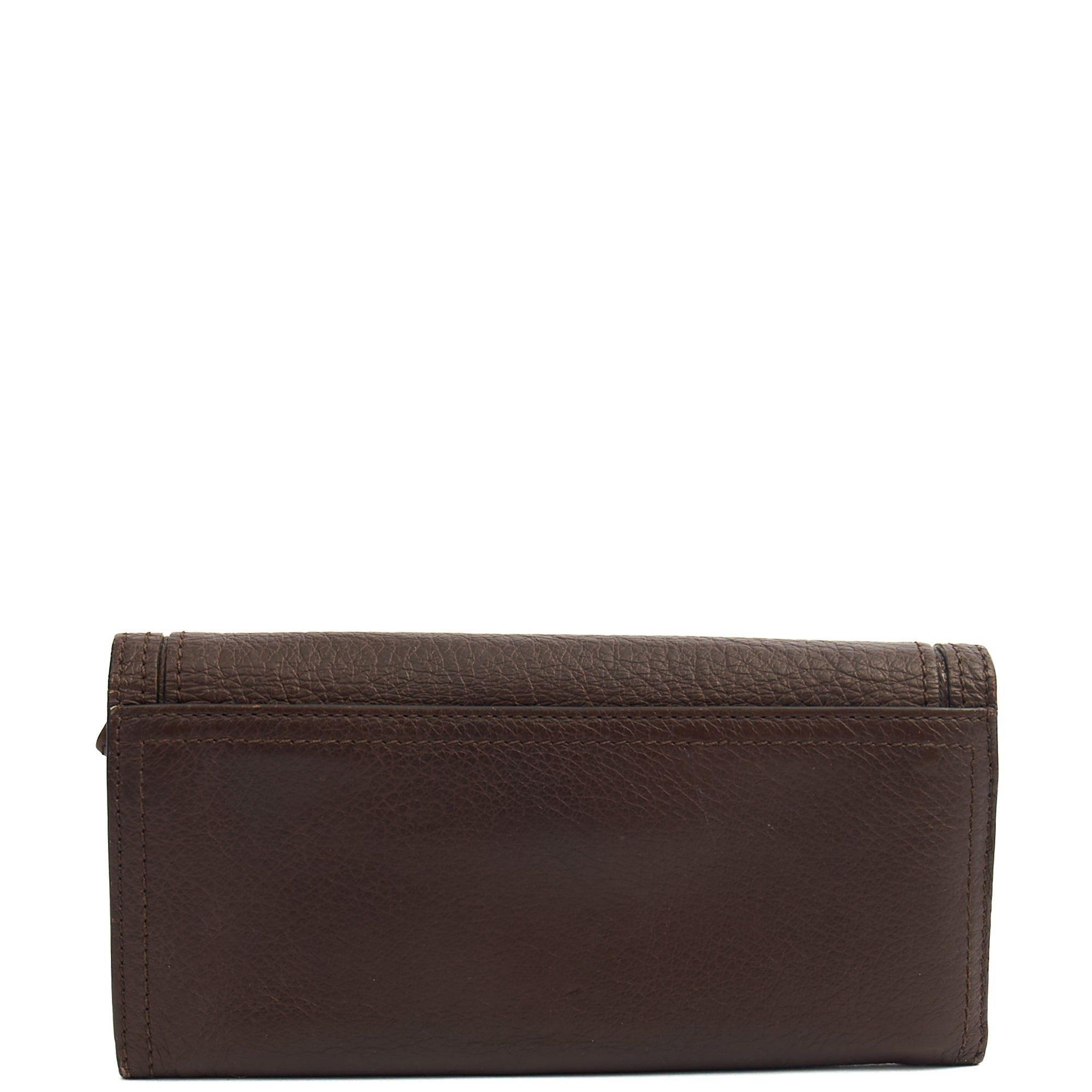 Celine Wallet Wallet in Brown, Box Calfskin — Back View