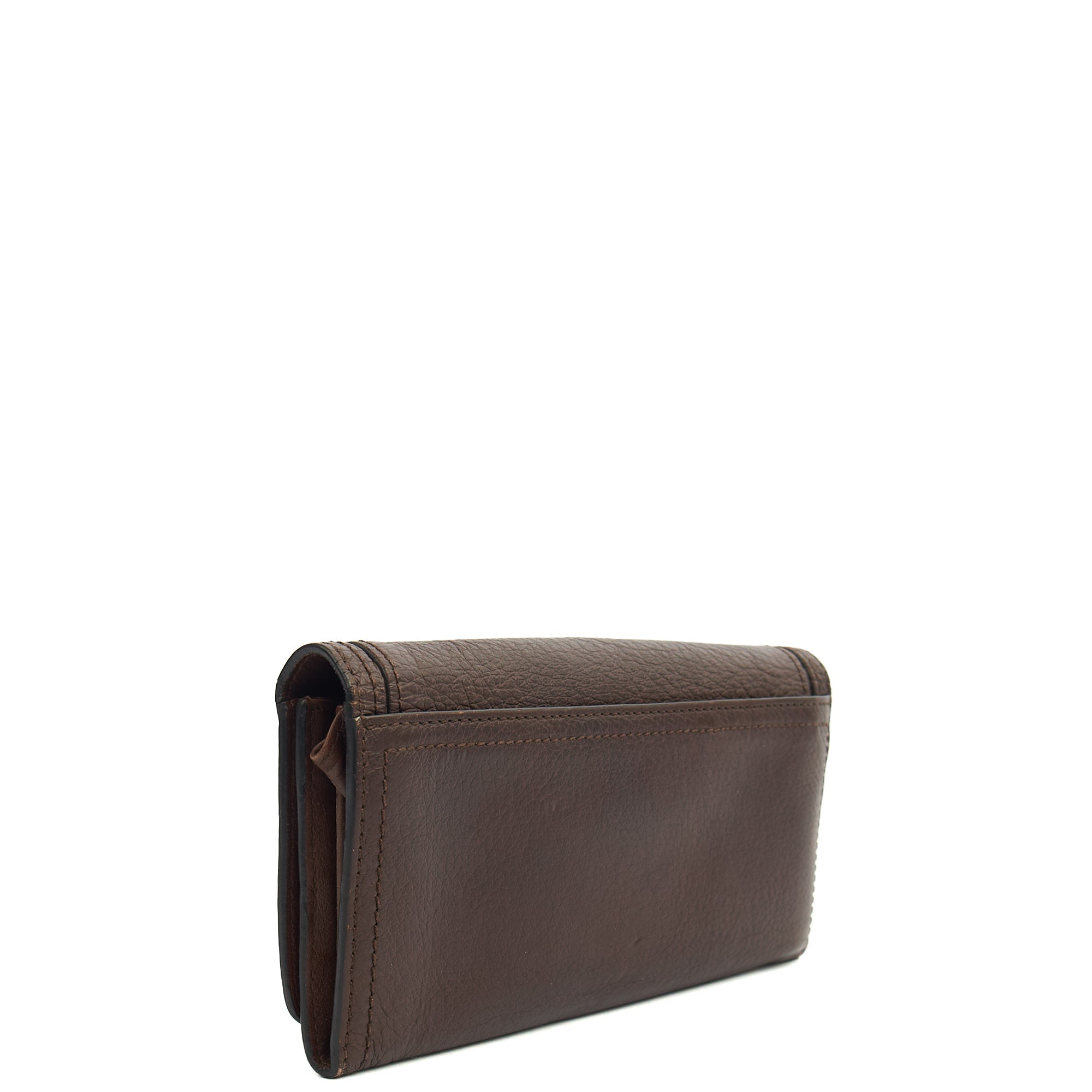 Celine Wallet Wallet in Brown, Box Calfskin — Side View
