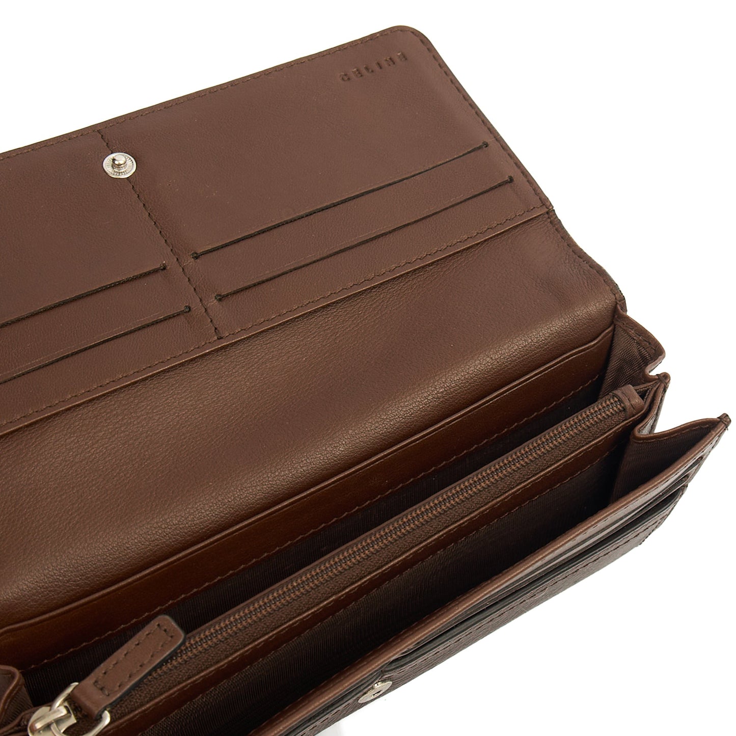 Celine Wallet Wallet in Brown, Box Calfskin — Alternate View 17