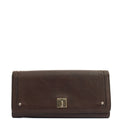 Celine Wallet Wallet in Brown, Box Calfskin — Front View