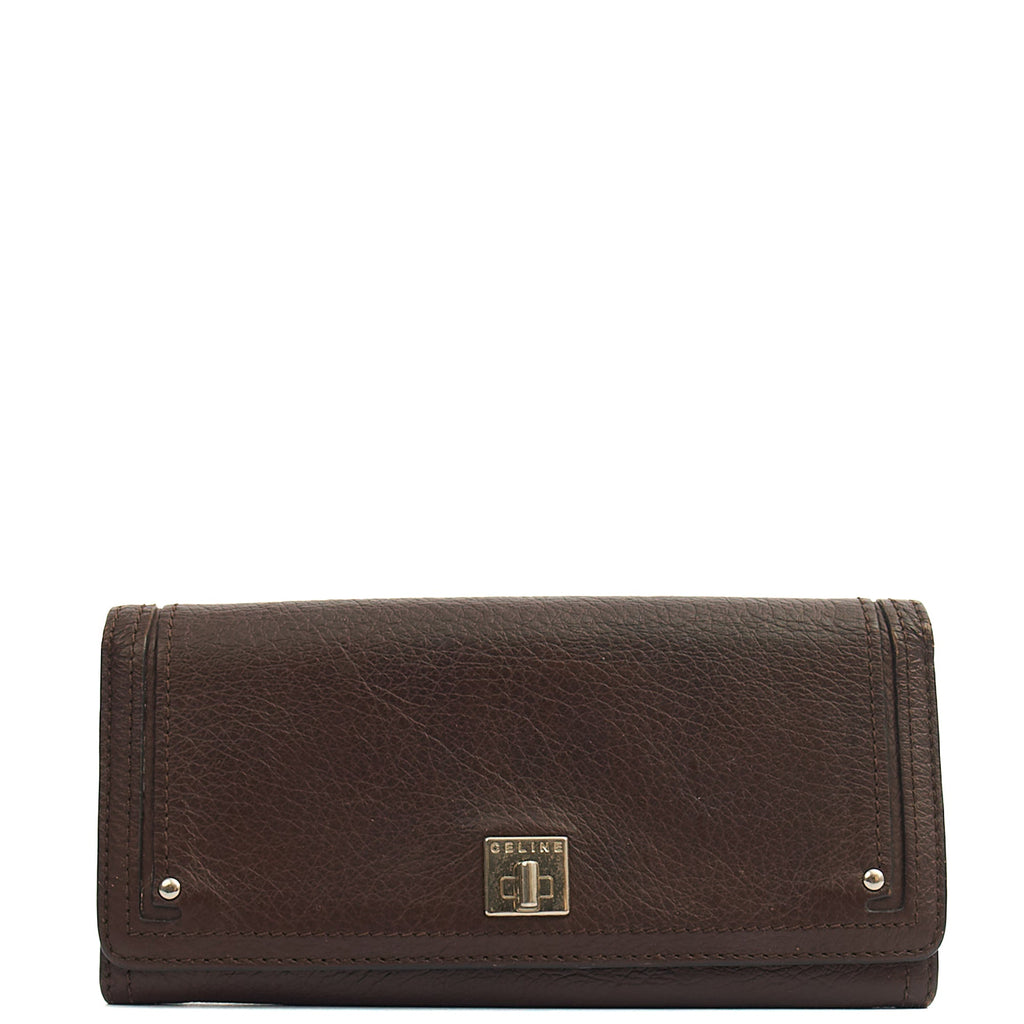 Celine Wallet Wallet in Brown, Box Calfskin — Alternate View 7