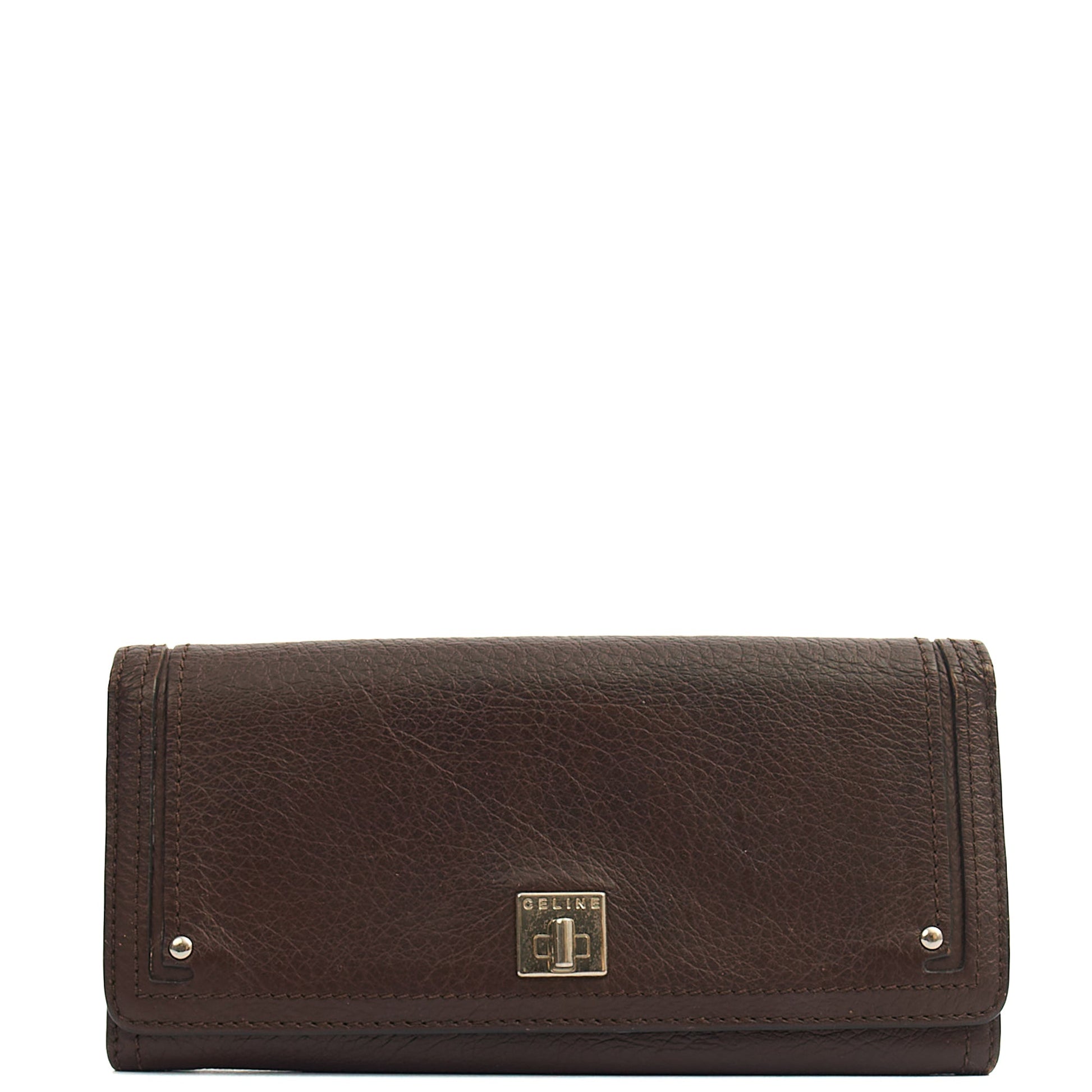 Celine Wallet Wallet in Brown, Box Calfskin — Alternate View 13