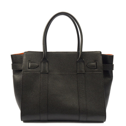 Mulberry Tote Zipped Bayswater in Black, Leather — Back View