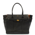Mulberry Tote Zipped Bayswater in Black, Leather — Front View