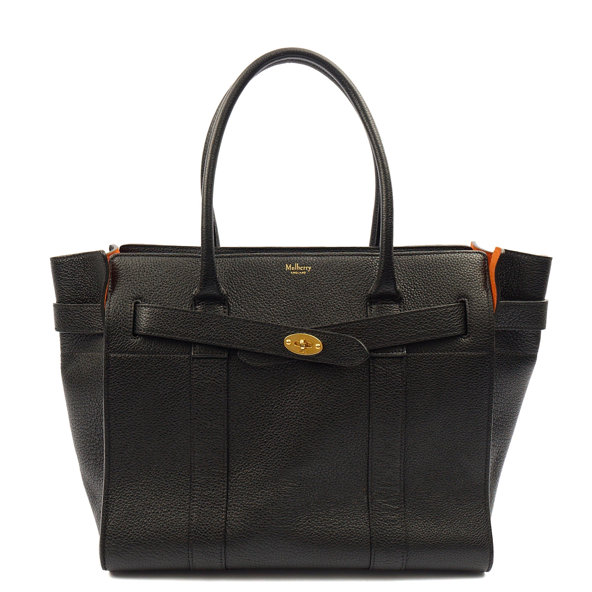 Mulberry Tote Zipped Bayswater in Black, Leather — Alternate View 7