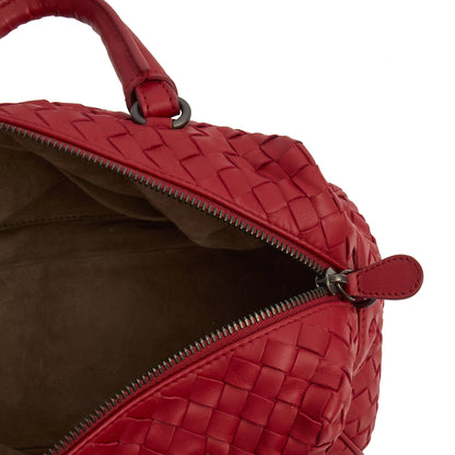 Bottega Veneta Mini Bag Boston Bag in Red, Intrecciato Nappa — Alternate View 14