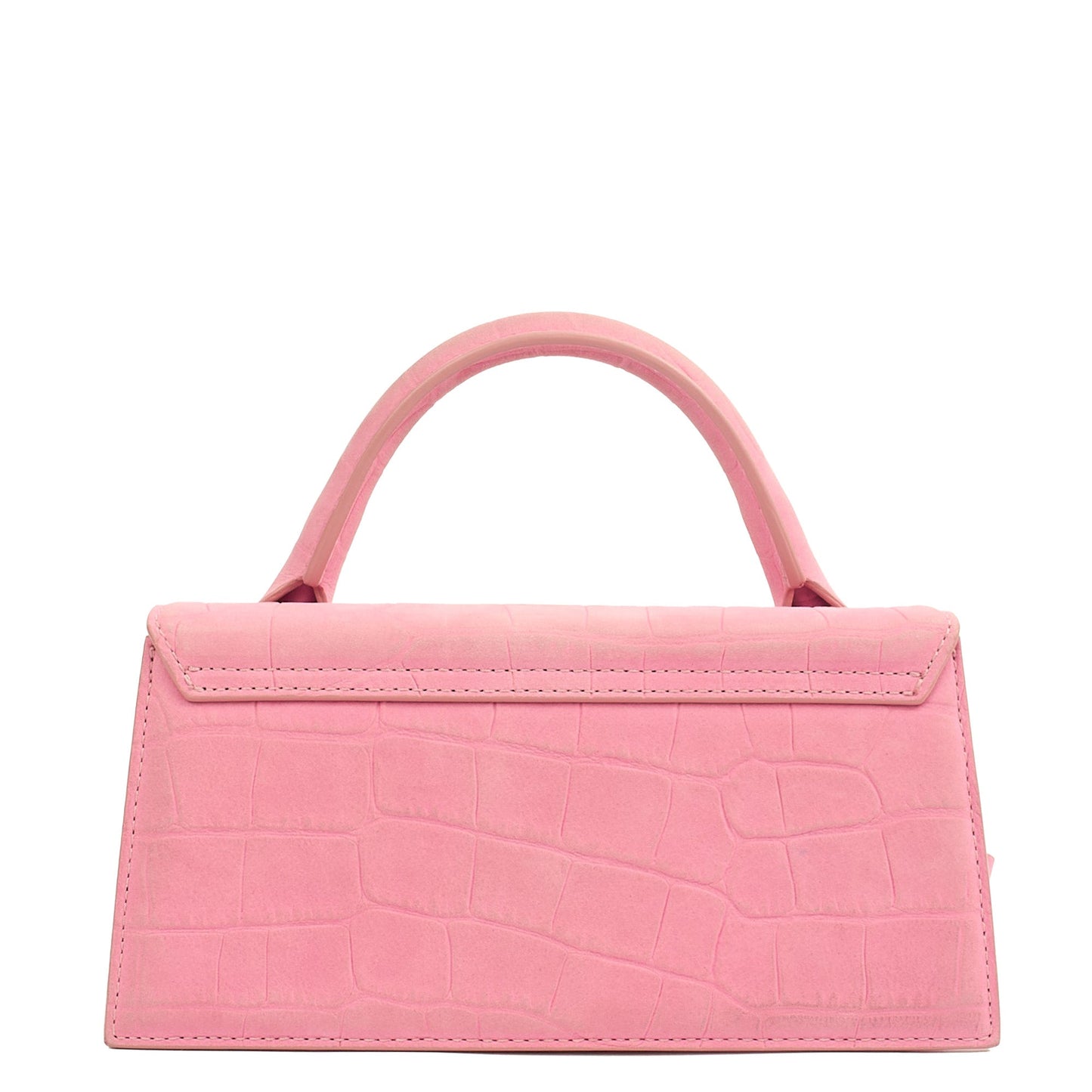 Jacquemus Top Handle Le Chiquito Long in Pink, Leather — Top View