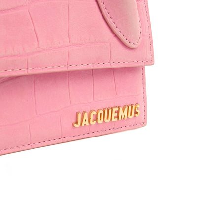 Jacquemus Top Handle Le Chiquito Long in Pink, Leather — Side View